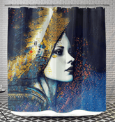 Pencil Perfection III Shower Curtain - Front View.