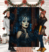 Pencil Perfection Sherpa Blanket displayed on a comfortable reading chair.