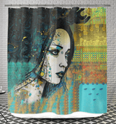 Pencil Play Shower Curtain Front View.