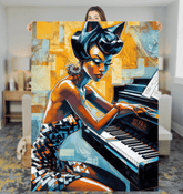 Piano Adds Soul To Pop Music Sherpa Blanket - Beyond T-shirts