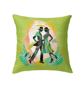 Playful Feminine Movement Fashion Indoor Pillow - Front View