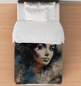 Pop Artistry Duvet Cover showcasing vibrant, abstract design for modern bedroom aesthetics.