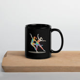 Black glossy mug with powerful feminine movement style design