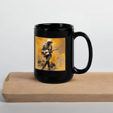 Psychedelic Strokes Black Glossy Mug - Beyond T-shirts