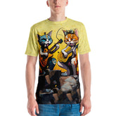 Purrfect guitar duet men's t-shirt - Beyond T-shirts
