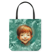 Radiant Fairy Stares design on Basketweave Tote Bag with intricate detailing.
