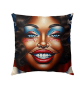 Red, White, And Blue Bliss Outdoor Pillow - Beyond T-shirts