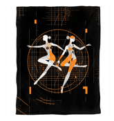 Rhythmic design duvet cover showcasing feminine dance motifs.
