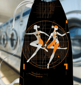 Image of a Rhythmic Feminine Dance Flair Laundry Bag in use, showcasing its stylish design.