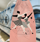 Serene feminine dance-inspired design on a laundry bag