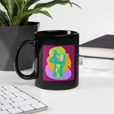 Singing Girl Black Glossy Mug - Beyond T-shirts
