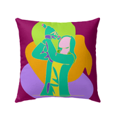 Singing Girl Outdoor Pillow - Beyond T-shirts