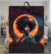 Close-up of Sketch Savvy Sherpa Blanket's soft texture.