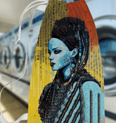 Sketchbook Sensation Laundry Bag in bedroom.