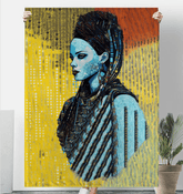 Close-up of Sketchbook Sensation Sherpa Blanket texture showing detailed craftsmanship.