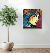 Sketching Style Canvas Close-up Detail.