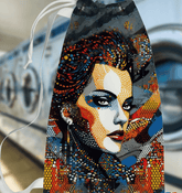 Stylish Sketchy Strokes laundry bag with a spacious interior.