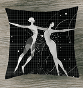 Sophisticated balletic-style pillow for elegant interior design.