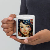 Star-Spangled Splendor White Glossy Mug - Beyond T-shirts