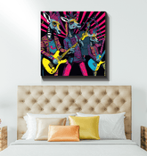 Stripes and riffs harmonize wrapped canvas - Beyond T-shirts