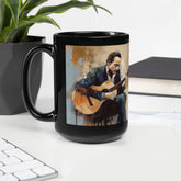 Strumming Spirit Black Glossy Mug - Beyond T-shirts