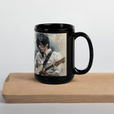 Strumming Star Black Glossy Mug - Beyond T-shirts