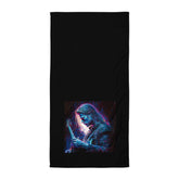 NS-814 luxurious soft towel displayed on a minimalistic bathroom rack.