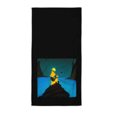 NS-858 luxury towel displayed on a sleek bathroom counter.