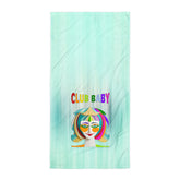 Dragonfly Meadow luxury bath towel displayed on a serene bathroom rack.