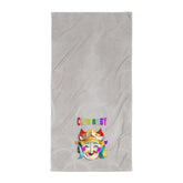 Close-up of the Fairy Garden Bliss Premium Bath Towel with whimsical fairy designs.