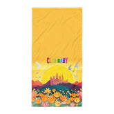 Fairy Tale Unicorn Dreams Premium Bath Towel with colorful unicorn design