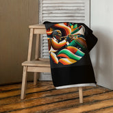 Plush Bluegrass Bliss Premium Bath Towel in Serene Blue Hue