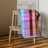 Neon Dreams Bath Towel with electric neon colors for a vibrant bathroom update.