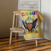 Cinderella's Carriage embroidered on luxurious white bath towel