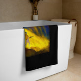 SurArt 106 Towel luxuriously draped over a bath, showcasing its ultra-soft texture and plush quality.