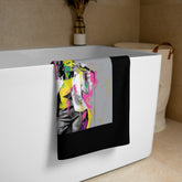 Minimalist Brushstrokes Bath Towel