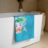 Phoenix Feather Dreams plush premium bath towel in serene setting