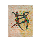 Elegant comforter featuring women's dance expression, ideal for twin beds.