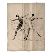 Elegant women's dance-themed duvet cover for a stylish bedroom.