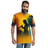 Surart122 Men's T-Shirt in white - front view showcasing the sleek design and comfort fit.