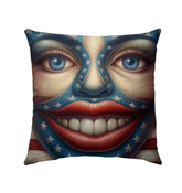 USA-themed outdoor pillow showcasing detailed design, ideal for patio and outdoor seating