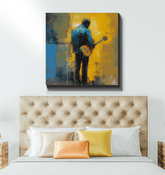 Virtuoso Vibe wrapped canvas art piece for modern interiors.