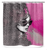 Artistic Visual Visions II print on a durable shower curtain