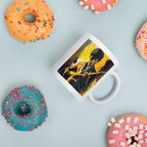 NS-822 White Glossy Mug front view on white background