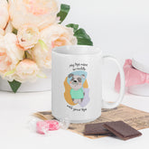 Cuddle With You White glossy mug