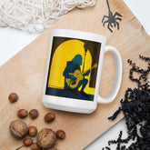 White glossy mug front view