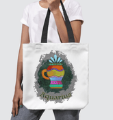 Aquarius Basketweave Tote Bag | Zodiac Series 11 - Beyond T-shirts