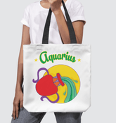 Aquarius Basketweave Tote Bag | Zodiac Series 5 - Beyond T-shirts