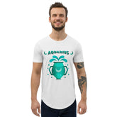 Aquarius Men's Curved Hem T-Shirt | Zodiac Series 2 - Beyond T-shirts