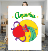Aquarius Sherpa Blanket | Zodiac Series 5 - Beyond T-shirts